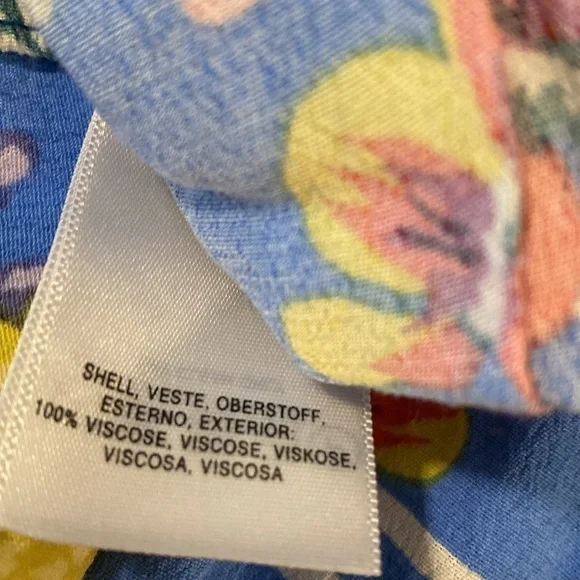 Anthropologie Maeve Scarf Print Floral stretchy tie waist viscose pocket Short s - Picture 12 of 12